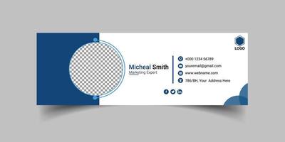 Corporate business email signature or personal facebook cover page template vector