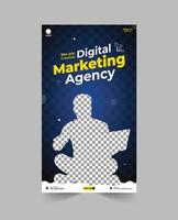 agencia de marketing digital y plantilla de historia corporativa de facebook e instagram vector