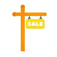 Sale real estate sign. For sale vector sign. Vector isolated sign.