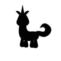 Silhouette of a unicorn vector