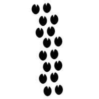 Black horse tracks. Vector illustration