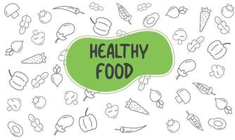 Healthy food vegetables background, banner, poster vector