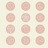 Story highlights. Instagram icons covers icons. Abstract design. icons minimalism. vector