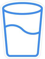 estilo de icono de vaso de agua vector