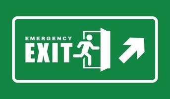 Exit door symbol. Evacuation symbol vector