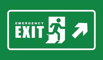 Exit door symbol. Evacuation symbol vector