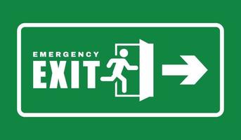 Exit door symbol. Evacuation symbol vector