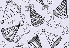 cumpleaños sombreros seamless pattern.vector ilustración vector