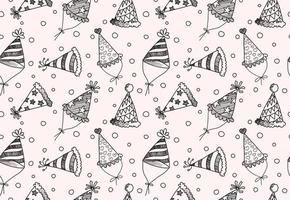 Birthday hats seamless pattern.Vector  illustration vector