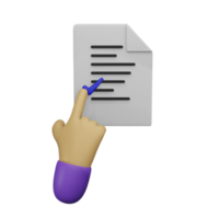 hand pointing note 3d Illustration, perfect for use as an additional element in your templates, posters and banner designs png