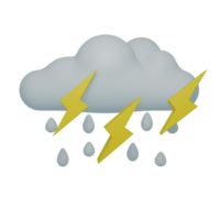 Icône météo 3D, parfaite pour être utilisée comme élément supplémentaire dans vos modèles, affiches et conceptions de bannières png