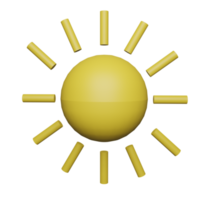 Sonne 3D-Symbol, perfekt als zusätzliches Element in Ihren Vorlagen, Postern und Bannerdesigns png