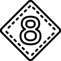 line icon for eight vector