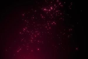 Pink red night fireworks bright sparkles and shiny festival explosion, glittering motion of sky fire photo