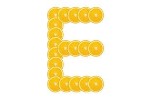 Orange alphabet - letter E photo