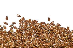 Flaxseed, linseed isolated photo