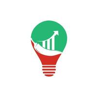 Chili finance bulb shape concept logo design. Stats Chili logo design vector template. Red Chili Symbol Icon