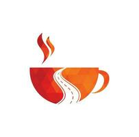 Ilustración de vector de diseño de logotipo de café de carretera.