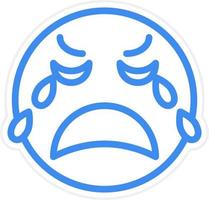 Crying Icon Style vector