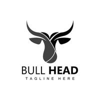 Bull Head Logo, Farm Animal Vector, Livestock Illustration, Company Brand Icon vector