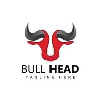 Bull Head Logo, Farm Animal Vector, Livestock Illustration, Company Brand Icon vector