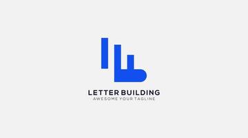 Letter L Building Construction Logo design vector illustration