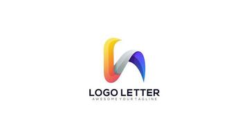 Colour Letter N logo icon design template elements vector