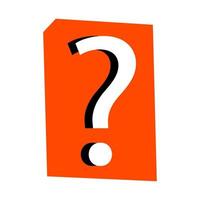 Vector ransom question mark. Punctuation mark cutouts from newspaper or magazine. Criminal character. Question sign.