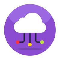 Perfect design icon of cloud networking vector