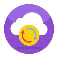 Colored design icon of cloud update vector