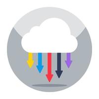 Creative design icon of cloud arrows vector