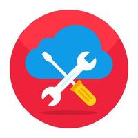 icono de diseño editable de la gestión de la nube vector