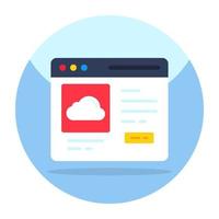 Unique design icon of cloud website vector