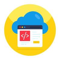 Premium download icon of cloud programming vector