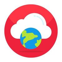 un diseño de icono de nube global vector