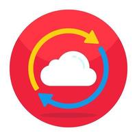 icono de diseño de color de la actualización de la nube vector