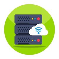 Modern design icon of cloud server vector