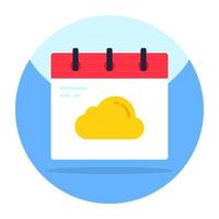 Conception design icon of cloud calendar vector