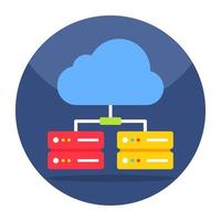 Modern design icon of cloud hosting vector