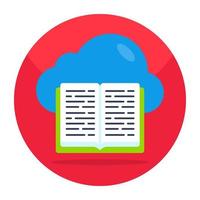 Premium download icon of cloud book vector