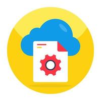 Editable design icon of cloud management vector