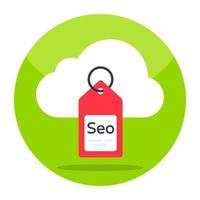 Trendy vector design of cloud seo tag