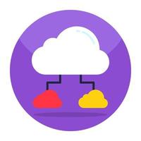 Modern design icon of cloud hosting vector