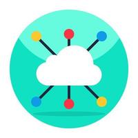 Modern design icon of cloud hosting vector