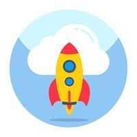 An icon design of cloud launch vector