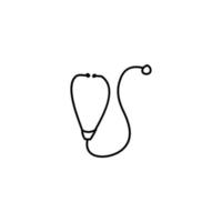 Hand drawn Stethoscope icon, simple doodle icon vector