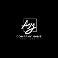 Ay Initial signature logo vector design