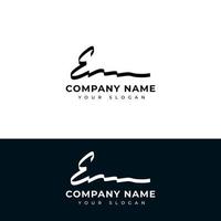 Em Initial signature logo vector design