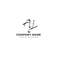 Aj Initial signature logo vector design