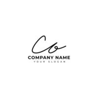 Co Initial signature logo vector design